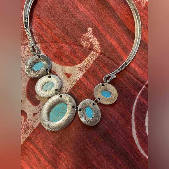 Turquoise Earrings and Necklace Set - Picture 4 of 8